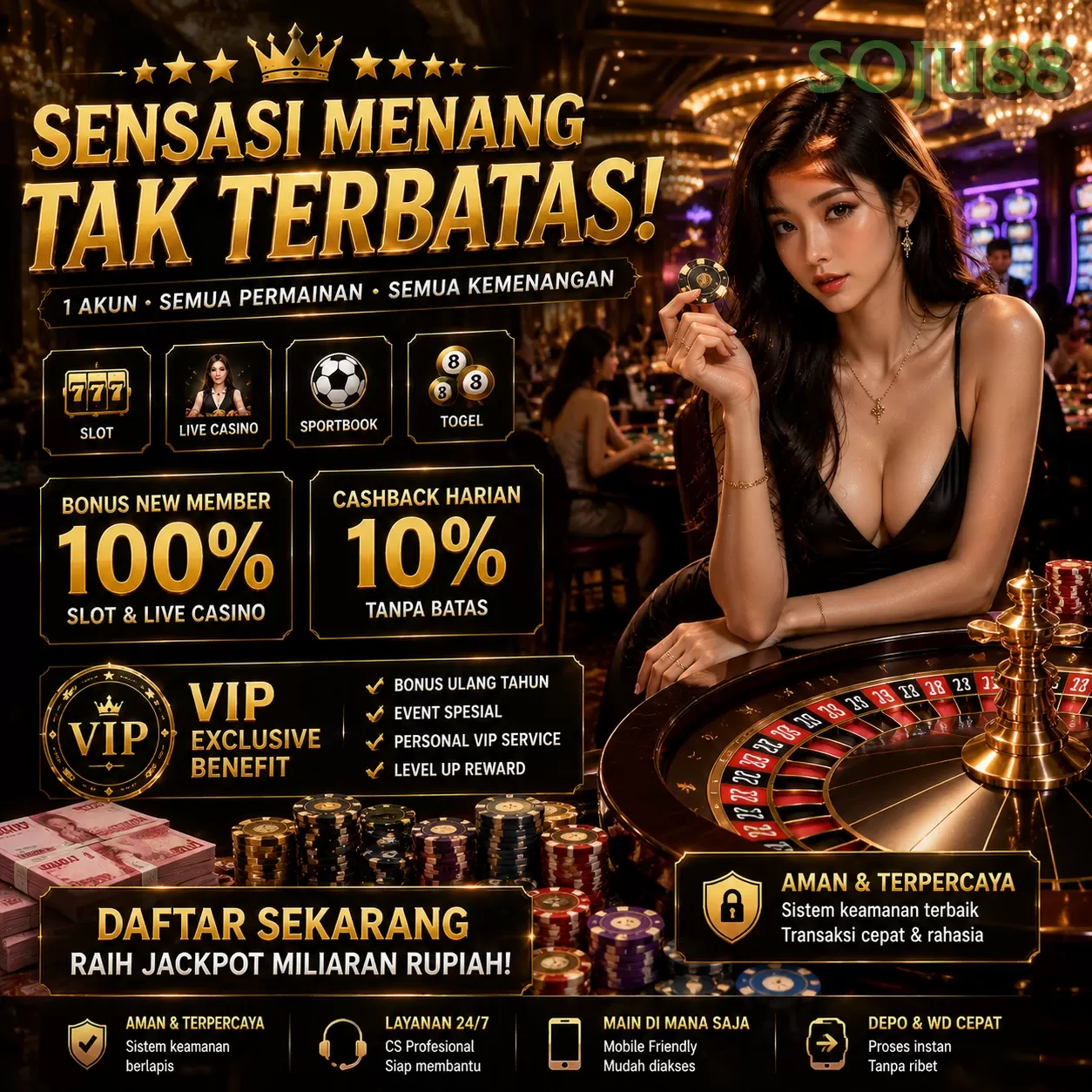 Login soju88 Sekarang Bonus Melimpah